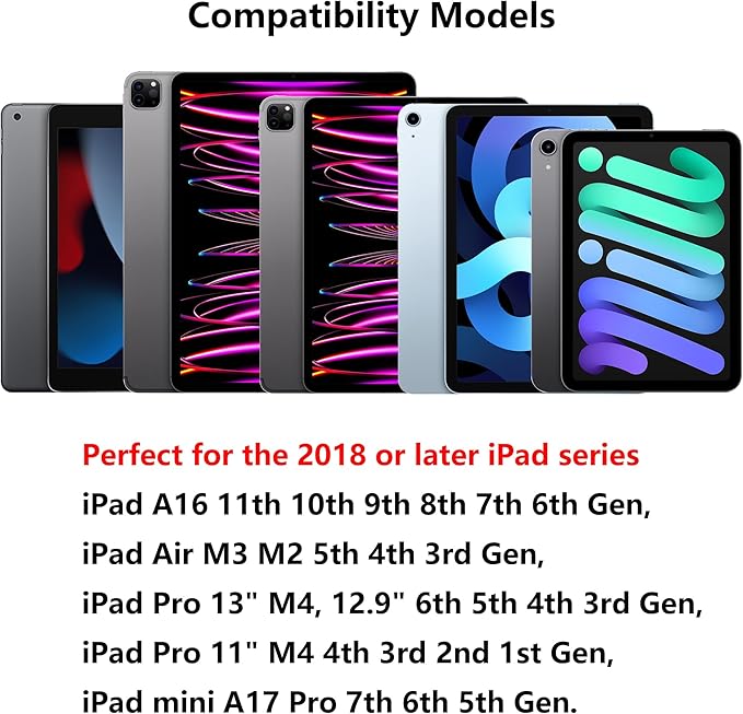 Stylus Pen for iPad A16 11th 10th 9th 8th 7th 6th Generation, iPad Pro 12.9 11 13 inch M4, iPad Air M3 M2 5th 4th 3rd Gen, iPad mini A17 Pro 7 6 5, for Apple Pencil Pro 1st 2nd Gen Alternative (Pink)
