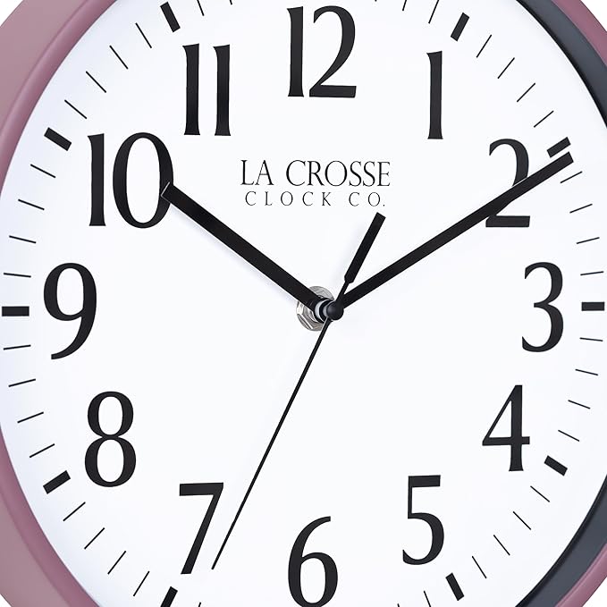 La Crosse Clock 404-3025RR 10 Inch Ruby Red Basics Analog Quartz Wall Clock
