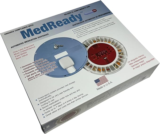 1700 Medication Dispenser with Flashing Light Reminder
