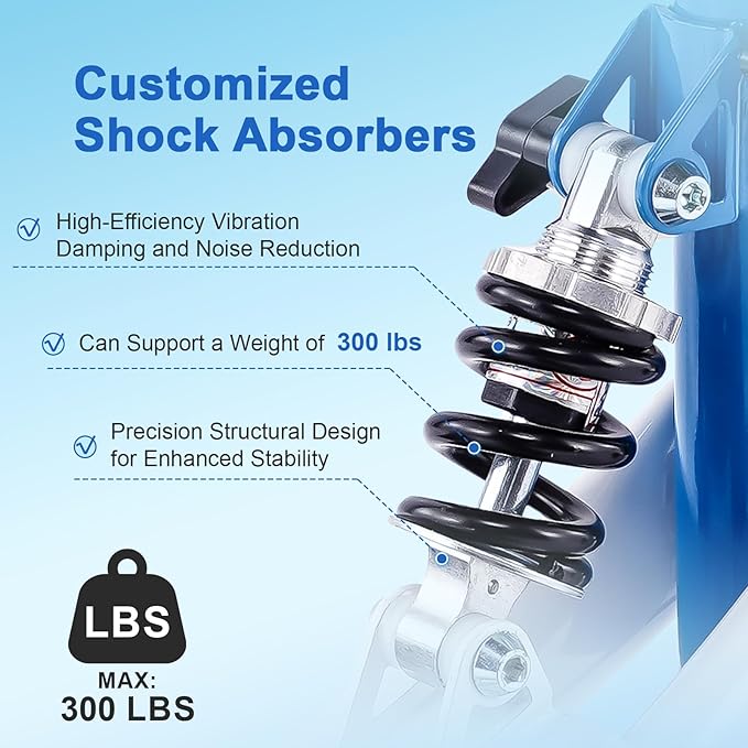 BlessReach Knee Scooter Steerable Knee Walker Deluxe Medical Scooter for Foot Injuries Adult Compact Crutches,Supports Up to 300 lbs（Blue）