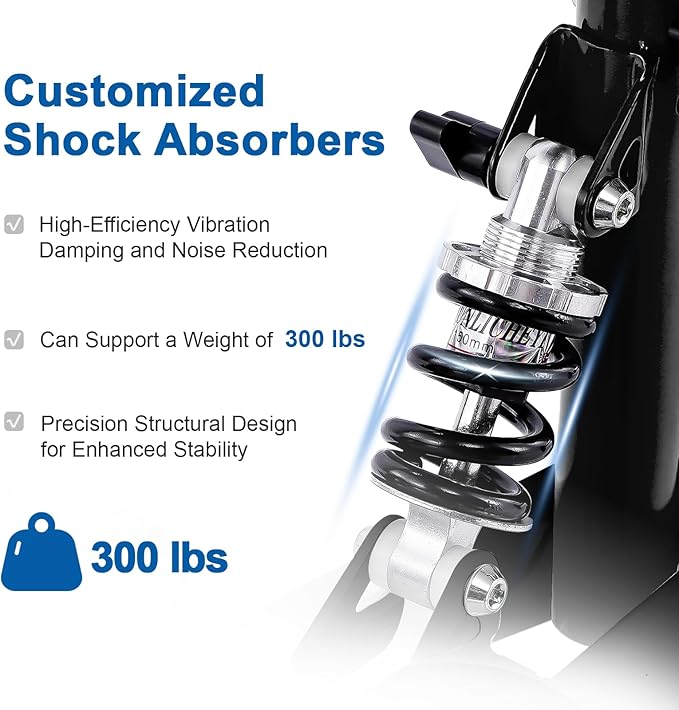 BlessReach Steerable Knee Walker Deluxe Medical Scooter for Foot Injuries Compact Crutches, with Dual Rear on-Wheel Brake and Shock Absorption Under The Knee pad, Black