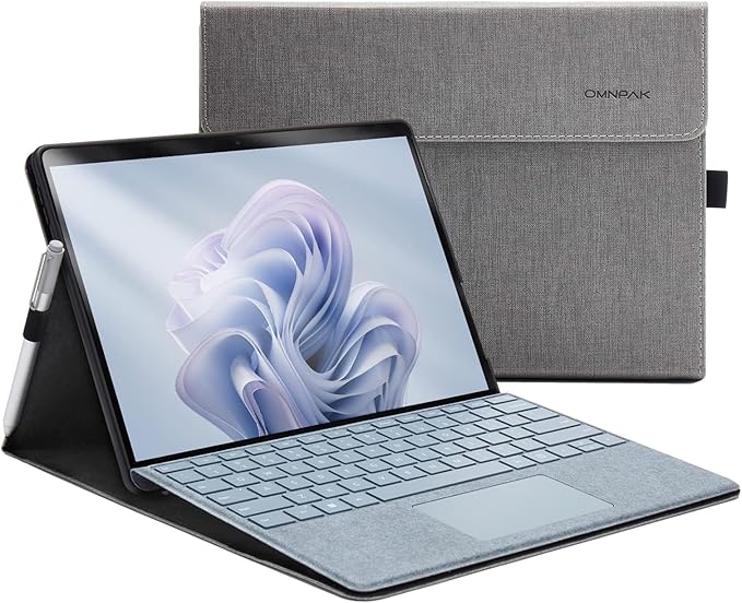 Omnpak Microsoft Surface Pro 11/10/9 Case, Lightweight Protective, Multiple Angle, Stylus Holder, Designed for Surface 11th Edition AI 2024/Pro 9 5G 13" 2022, Compatible with Type Cover Keyboard