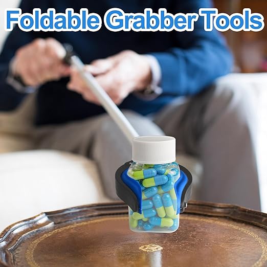 10 Pack Grabber Reacher Tool for Elderly, 32" Extra Long Litter Stick Lightweight Handy Claw Grabber for Arm Extension Garbage Gripper Trash Pick up Litter Picker Garden(Blue Classic)