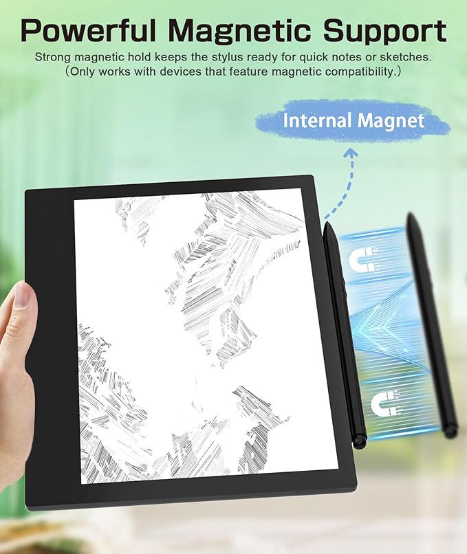 Ciscle Magnetic EMR Stylus Pen for Remarkable 2, No Charging Needed, 4096 Pressure Levels, Palm Rejection, Tilt Support, Eraser & 5 Replaceable Tips, Compatible with EMR Devices