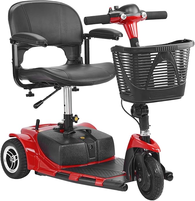 VEVOR 2025 Upgraded 3 Wheel Folding Mobility Scooter for Adults & Seniors,Electric Powered Mobility Scooter & 12 Mile Long Range, All Terrain Travel Wheelchair with 9° Climbing, 265lb Capacity