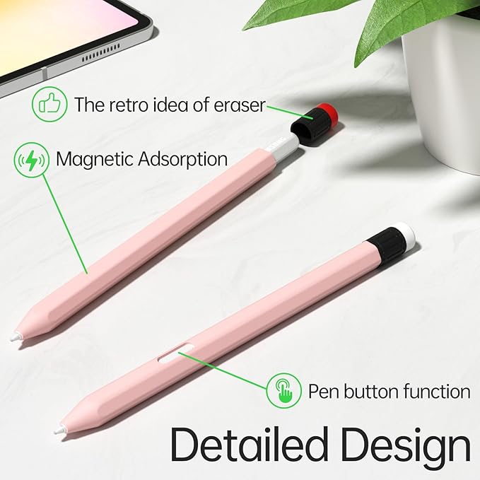 AZF Compatible with Samsung Galaxy Tab S Pen S11/S11 Ultra S Pen Case,Classic Design Silicone Protective Sleeve, Anti-Slip, Drop-Resistant Comfortable gripSupport Magnetic Charging. (Pink)