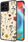 for Moto G Power 2025 Phone Case, Soft TPU Shockproof Full Body Protection Cover 6.8" for Moto G Power 2025, Lightweight Compatible Wireless Charging, Featuring Wildflowers
