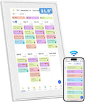 Canupdog 21.5 Inch Digital Calendar, Electronic Planner & Chore Chart with 1920x1080P IPS Touchscreen, Task Rewards System, Interactive Display for Family Schedules Gifts for Women Mom