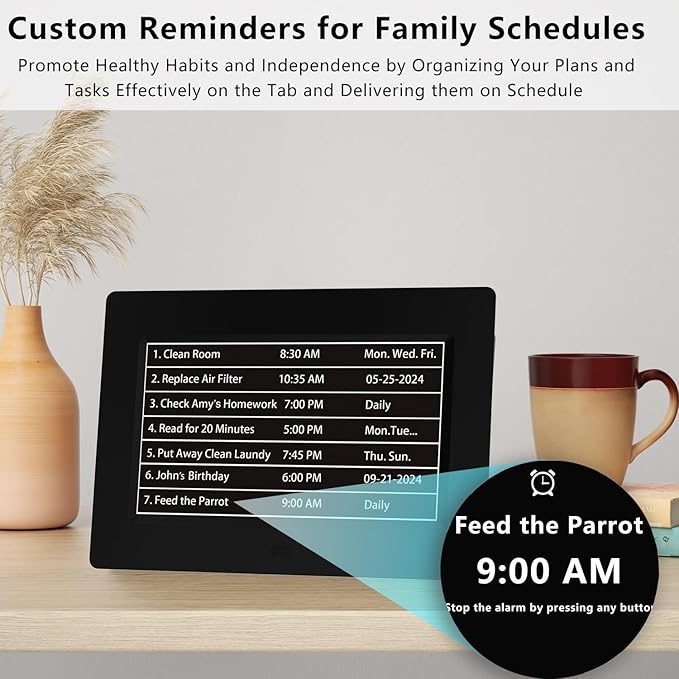 27 Alarms Digital Talking Clock with Loud Voice Time Date, Auto DST, 20 Custom Reminders, 10-Level Dimmer, Sleep Trainer, Speaking Day Date Calendar Clock for Seniors Dementia Alzheimers- with Remote