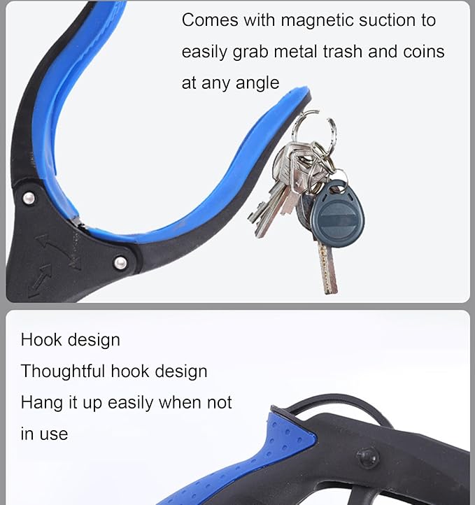 2-Pack Grabber Reacher Tool, 32" Foldable Reacher Grabber Pickup Tool with 360° Rotating Jaw & Magnet, Trash Picker Upper Grabber, Lightweight Grabbers,A
