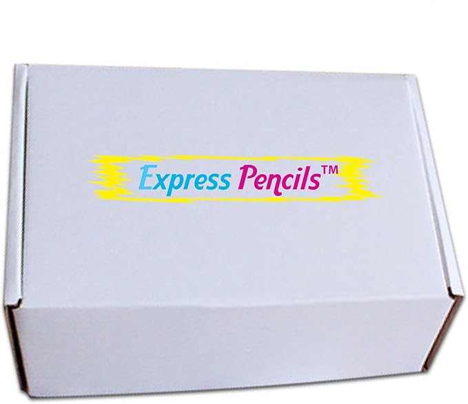 Express Pencils Rainbow Rubberized Soft Touch Ballpoint Pen with Stylus Tips a stylish, premium metal pen, black ink, medium point. Box of 7 (PURPLE)