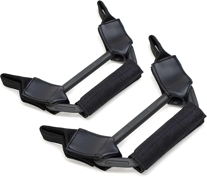 GPCA BackGrip X Heavy-Duty Headrest Grab Handle for Lifted Trucks & Jeeps, Rear Seat Entry Assist for Seniors & Kids Fits Vehicles with Pole-Style Headrests (Up to 16mm) Easy Install (2PC-Jet Black)
