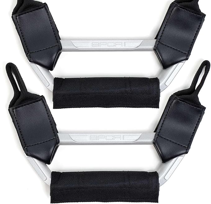 GPCA BackGrip X Heavy-Duty Headrest Grab Handle for Lifted Trucks & Jeeps, Rear Seat Entry Assist for Seniors & Kids, Fits Vehicles with Pole-Style Headrests (Up to 16mm), Easy Install (2PC- White)