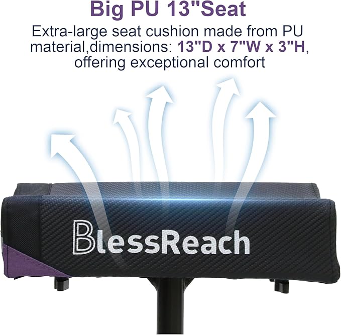 BlessReach Steerable Knee Walker Deluxe Medical Scooter for Foot Injuries Compact Crutches, with Dual Rear on-Wheel Brake and Shock Absorption Under The Knee pad