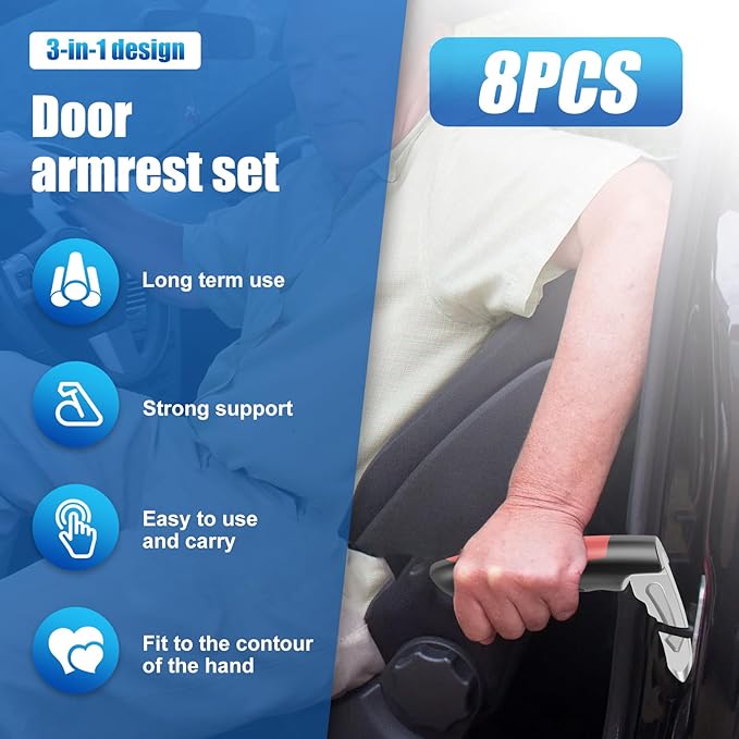 1/2/4 Pcs Car Handle Cane, Portable Car Door Latch Handle Assist, Car Handle Assist Holder for Elderly, Car Support Handle and Car Window Strap for Elderly Seniors Convenience Security (Style 05)