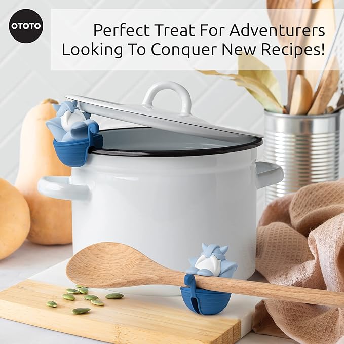 New!!! Bjorn Viking Spoon Holder by OTOTO - Spoon Rest for Stove Top, Kitchen Utensil Holder, Silicone Spoon Rest - Small Kitchen Gadgets, Fun Kitchen Gadgets