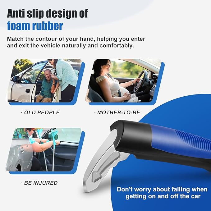 1/2/4 Pcs Car Handle Cane, Portable Car Door Latch Handle Assist, Car Handle Assist Holder for Elderly, Car Support Handle and Car Window Strap for Elderly Seniors Convenience Security (Style 03)