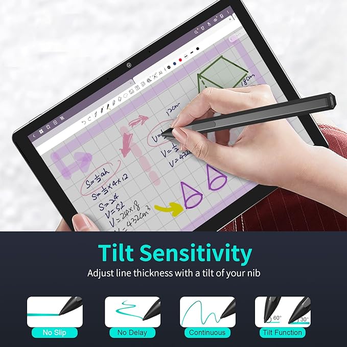 Stylus Pen for ASUS Transformer/Mini/ASUS Zenbook Flip/Pro/ASUS Vivobook Flip/Pro/Duo/ASUS Notebook, Rechargeable MPP 2.0 Tilt Pen with 4096 Pressure Sensitivity, Hexagonal Pen Body Design, Black