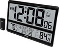 Sharp Atomic Clock - Never Needs Setting! –Easy to Read Numbers - Indoor/Outdoor Temperature, Wireless Outdoor Sensor - Battery Powered - Easy Set-Up (4" Numbers)