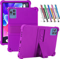 Case for Lenovo Tab M11 11 inch (TB-330FU / TB-331FC) 2024 Released - Lightweight Silicone Stand Cover Case with 1 Random Stylus (Purple)