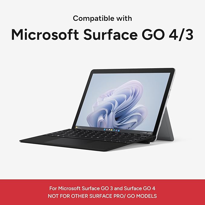 ZAGG Folio Case for Microsoft Surface Go 4 3 with Stand and Stylus Holder Black