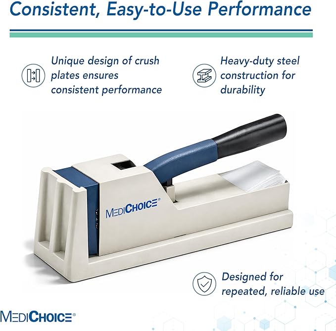 MediChoice Hand Operated Heavy-Duty Pill Crusher System PLC5000