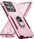 for Motorola Moto G Stylus 2026/2025 Case [15 FT Military Grade Drop Protection] with 2X Tempered Glass Screen Protector, Heavy-Duty Shockproof Magnetic Kickstand Case Pink