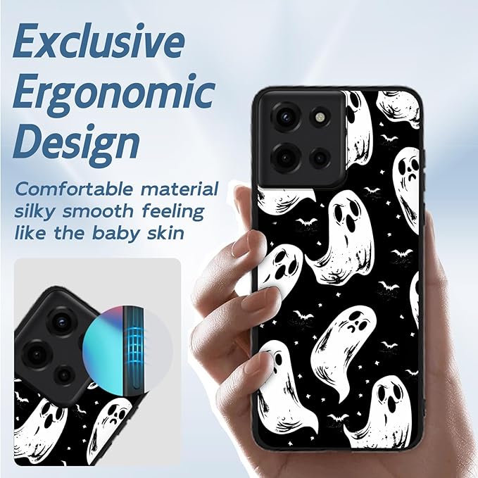 for Moto G 5G 2025 Phone Case, Soft TPU Shockproof Full Body Protection Cover 6.7" for Moto G 5G 2025, Lightweight Compatible Wireless Charging, Cartoon Spirits