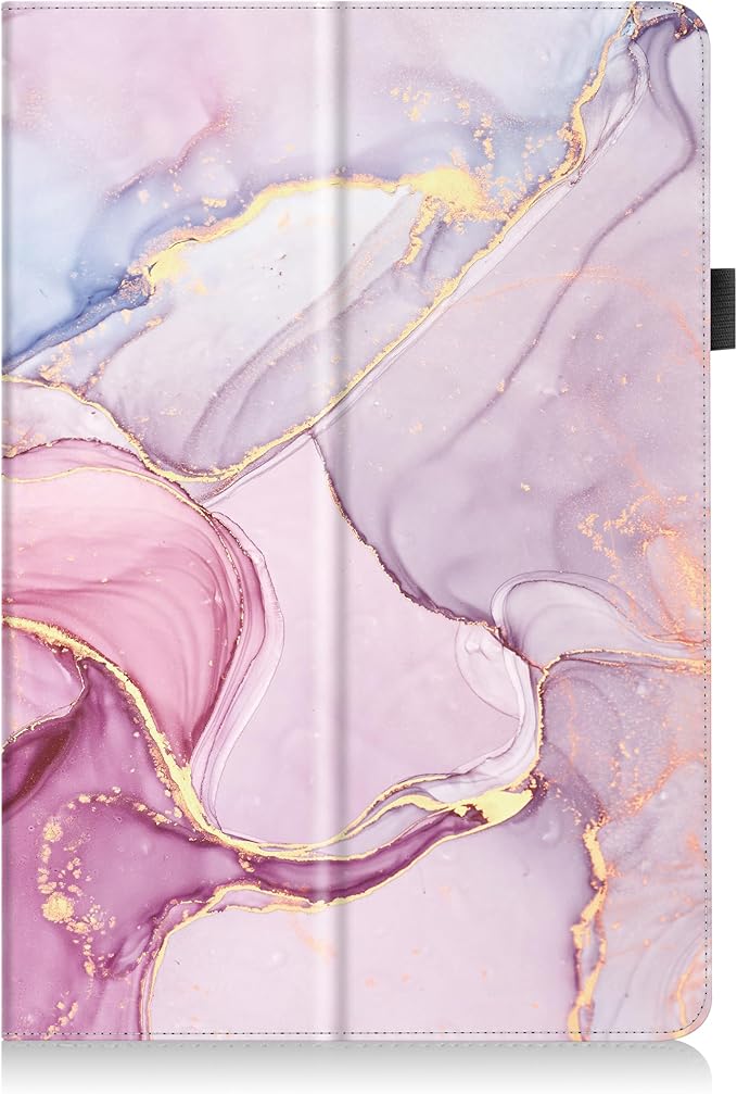 Case for Amazon Fire HD 10 Tablet 10.1" Inch Display (13th Generation, 2023 Released) - Slim Lightweight Folio Stand Cover PU Leather Case + 1 Screen Protector and 1 Stylus (Marble Pink)