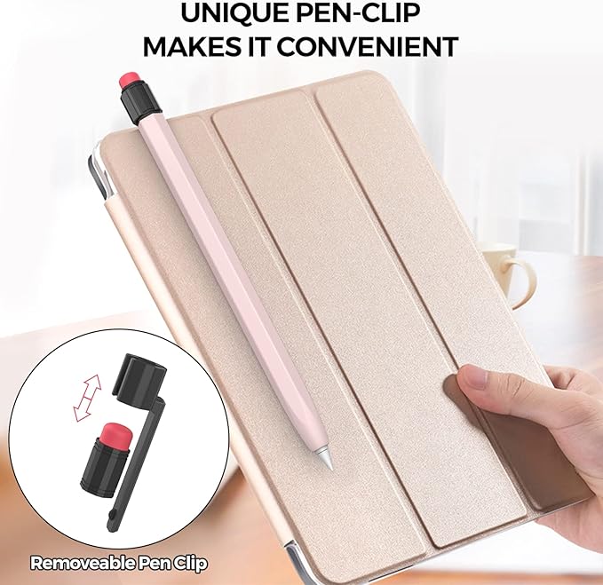 TRONWIN Apple Pencil 1st Generation Case, Silicone Pencil Sleeve Cover Perfect Grip Skin Classic Design with Sturdy Clip Compatible with Apple Pencil 1st gen for ipad (Pink)
