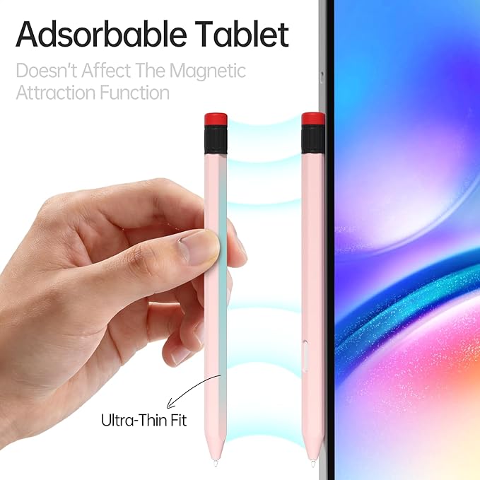 AZF Compatible with Samsung Galaxy Tab S Pen S11/S11 Ultra S Pen Case,Classic Design Silicone Protective Sleeve, Anti-Slip, Drop-Resistant Comfortable gripSupport Magnetic Charging. (Pink)