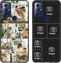 Design Your Own Case for Motorola Moto G Play 2023, Custom Personalized Photo Collage Text Cover, Customized Picture Shockproof Protective Soft Slim Silicone Case, Gift for Birthday, Black
