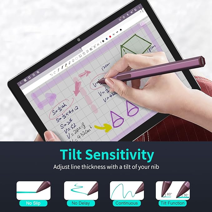 Stylus Pen for ASUS Transformer/Mini/ASUS Zenbook Flip/Pro/ASUS Vivobook Flip/Pro/Duo/ASUS Notebook, Rechargeable MPP 2.0 Tilt Pen with 4096 Pressure Sensitivity, Hexagonal Pen Body Design, Red