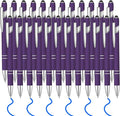 24 Pcs Blue Ink Ballpoint Pen with Stylus Tip 2 in 1 Ballpoint Pen 1.0 mm Blue Ink Metal Stylus Pen for Touch Screens Coworkers, Family, Colleagues, Office (Deep Purple)