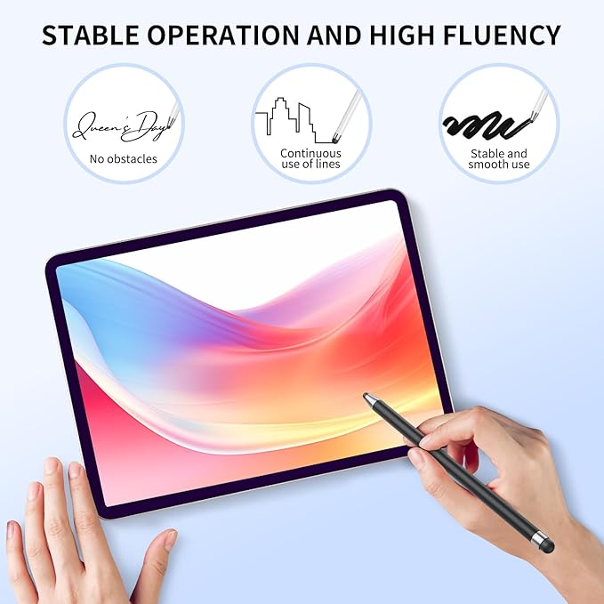 Stylus (10Pcs), Stylus Pen for Touchscreen, High Precision and Sensitivity Stylus Pen for iPad/iPhone/Samsung/Android Smartphone and Tablets, Compatible with All Capacitive Touch Screen (Purple)