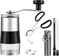 Pill Crusher & Splitter Stainless Steel with Ceramic Burr for Fine Powder | Manual Grinder and Cutter for Elderly Care, Pet Feeding & Travel
