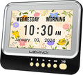 Lemnoi 7 Inch Dementia Clock,Digital Day and Time Clock for Seniors Elderly Memory Loss Alzheimer’s Large Display Date Temp,12 Labels Image & 15 Medicine Alarm Reminder,Auto DST (2025 New)