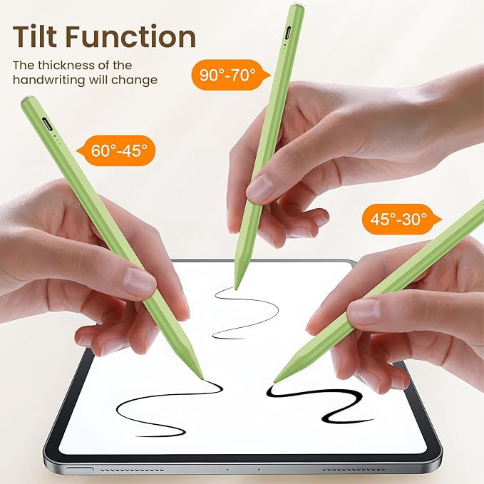 Hastraith Stylus Pen for iPad(2018-2026)-13 Mins Fast Charge with Tilt Sensitivity & Palm Rejection for iPad 11/10/9/8/7/6th Gen, Air 5/4/3/M4/M3/M2, Pro 13"/12.9"/11"/M4, Mini 7/6/5th, Green