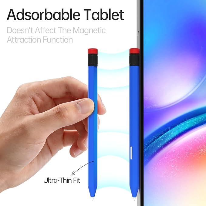 AZF Compatible with Samsung Galaxy Tab S Pen S11/S11 Ultra S Pen Case,Classic Design Silicone Protective Sleeve, Anti-Slip, Drop-Resistant Comfortable gripSupport Magnetic Charging. (Blue)