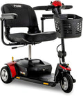 Pride Mobility Go Go Elite Traveller 3-wheel Scooter - Travel Mobility for Adults, 12 Ah Battery, 300 Lbs Weight Capacity, Red, Seat Dimensions - 17" W x 17" D - SC40E