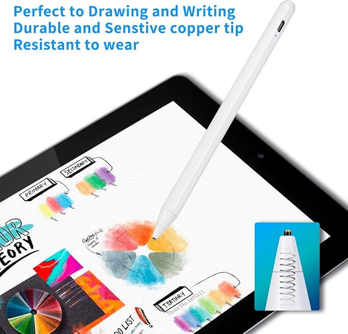 Stylus Pens for Samsung Galaxy Tab A9+/A8/A7 Pencil, Evach Capacitive High Sensitivity Digital Pencil with 1.5mm Ultra Fine Tip Stylus Pencil for Samsung Galaxy Tab A9+/A8/A7 Pen, White