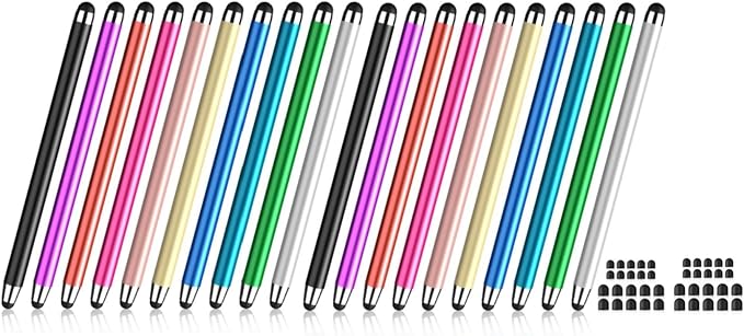 Stylus Pen for Touchscreen 20 Pack, 2 in 1 Universal Stylus High Precision Sensitivity, Stylus Pen for ipad, iPhone, Android, Galaxy Microsoft,Chromebook Tablet All Capacitive Touch Screens