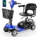 Wooken Mobility Scooters for Seniors, Adults, 4 Wheels Foldable Powered Mobility Scooter 264 lbs All Terrain, Compact Heavy Duty Electric Powered Wheelchair with Seat for Travel, Smart Safety System