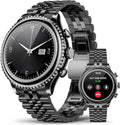 2026 Rotating Bezel Smart Watch for Men with Bluetooth Call, Heart Rate, Blood Pressure, SpO2, Sleep Monitor, Waterproof Round Watch with Encoder Knob, 1.32" AMOLED Display, Compatible Android and iOS