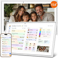 15.6" Digital Calendar & Smart Wall Planner: Electronic Touchscreen Display for Family Schedules, Chore Chart & Meal Planning - Cloud Auto-Sync, No Subscription, Wall Mount Included
