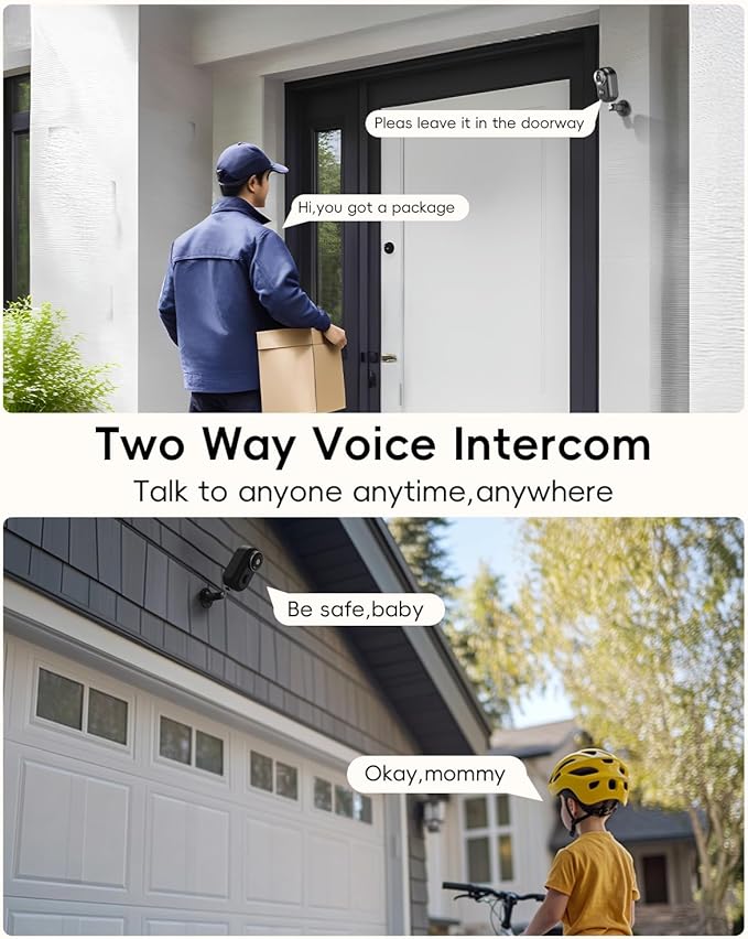 ZUMIMALL Security Cameras Wireless Outdoor 4-Pack 2K Home Security WiFi
