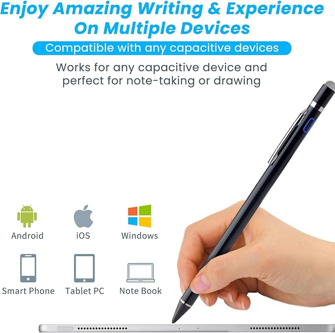 Stylus Pen for Lenovo Ideapad Flex, EDIVIA Digital Pencil with 1.5mm Ultra Fine Tip Pencil for Lenovo Ideapad Flex 3/4/5/6 11&14 Stylus, Black