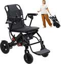 Foldable Electric Wheelchair for Adults with Dual 250W Motors,12 Miles Travel Range & All-Terrain Tires,33Lbs Ultra Lightweight Power Wheelchair Airline Approved for Seniors Support 220Lbs (Black2)