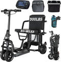 2026 New Folding Mobility Scooters for Adults, 9.32mph 4 Wheel Ultra Lightweight Travel Mobility Scooters, Foldable Portable Power Scooters for Seniors, with Basket & Cup Holde, Dust Cover