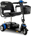 Pride Mobility Go Go Elite Traveller 3-wheel Scooter - Travel Mobility for Adults, 12 Ah Battery, 300 Lbs Weight Capacity, Blue, Seat Dimensions - 17" W x 17" D - SC40E